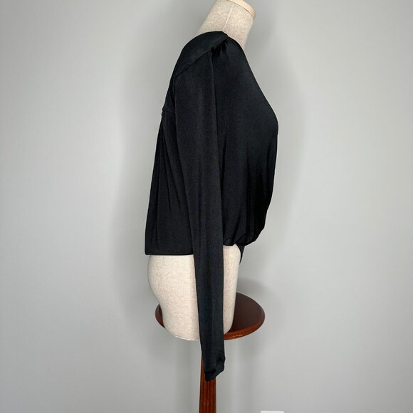 Intimately Free People Women's Turnt Crossover Bodysuit Top Black Size Small - Picture 4 of 10